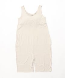 【HANES/ヘインズ】ＵＮＤＩＥＳ　ＲＯＭＰＥＲＳＥ（ロンパース）　スリットポッケット付き　ＨＷ９－Ｔ３０２　カップ付き　リラックスウエア/ルームウエア