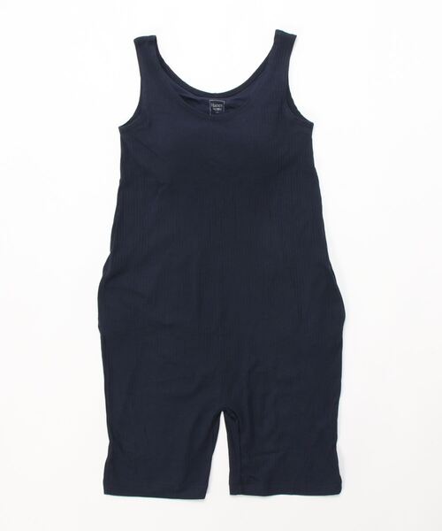 HANES（ヘインズ）の「【HANES/ヘインズ】ＵＮＤＩＥＳ　ＲＯＭＰＥＲＳＥ（ロンパース）　スリットポッケット付き　ＨＷ９－Ｔ３０２　カップ付き　リラックスウエア/ルームウエア（ルームウェア/パジャマ・レディース・エメラルド/ネイビー/ベージュ・FREE）」の3枚目の写真