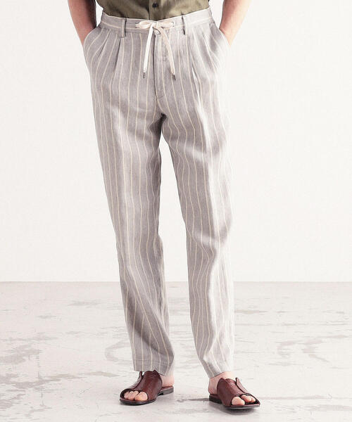 リネン 2プリーツイージーパンツ LEO MASTER