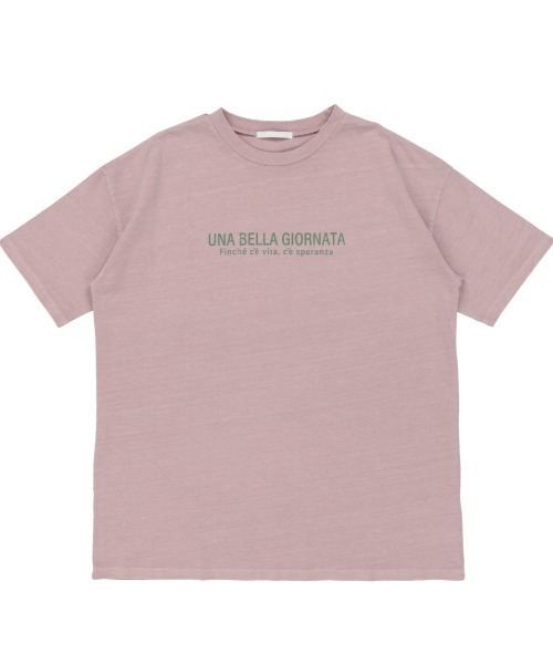 SPINNS（スピンズ）の「ゆったりシルエット ピグメント加工バックフォトTシャツ（Tシャツ/カットソー・レディース・オフホワイト/ピンク/スミクロ・ONESIZE）」の21枚目の写真