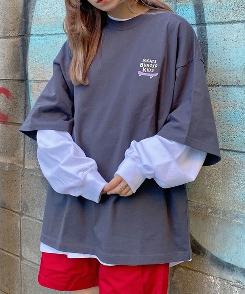 WEGO（ウィゴー）の「WEGO/ボーイズロゴビッグシルエット半袖Tシャツ（Tシャツ/カットソー・メンズ・ホワイト/ダークグリーン/イエロー/ブルー/ベージュ系その他/スミクロ/グリーン系その他・MEDIUM/LARGE）」の20枚目の写真