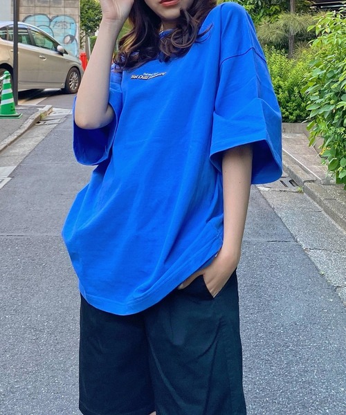 WEGO（ウィゴー）の「WEGO/ボーイズロゴビッグシルエット半袖Tシャツ（Tシャツ/カットソー・メンズ・ホワイト/ダークグリーン/イエロー/ブルー/ベージュ系その他/スミクロ/グリーン系その他・MEDIUM/LARGE）」の19枚目の写真