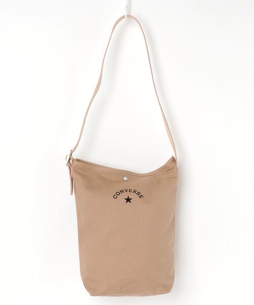 CONVERSE（コンバース）の「CONVERSE/CANVAS LEATHER SHOULBAG 14478300（ショルダーバッグ・メンズ・ブラック/ベージュ/ネイビー/グレー/オフホワイト・ONESIZE）」の4枚目の写真