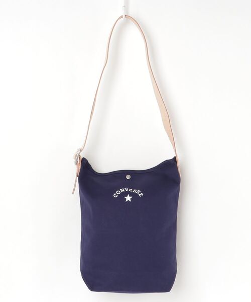 CONVERSE（コンバース）の「CONVERSE/CANVAS LEATHER SHOULBAG 14478300（ショルダーバッグ・メンズ・ブラック/ベージュ/ネイビー/グレー/オフホワイト・ONESIZE）」の5枚目の写真