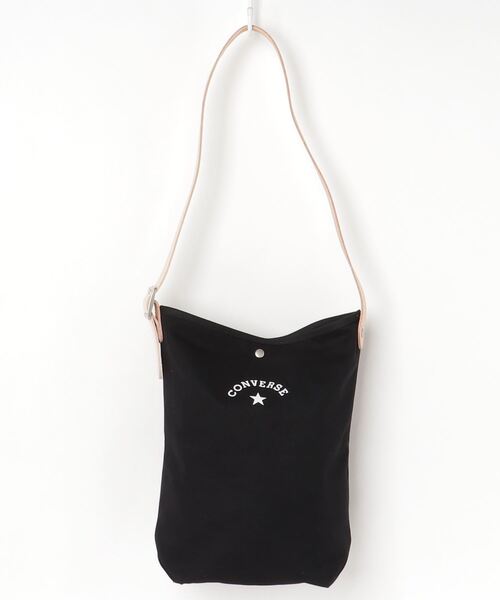 CONVERSE（コンバース）の「CONVERSE/CANVAS LEATHER SHOULBAG 14478300（ショルダーバッグ・メンズ・ブラック/ベージュ/ネイビー/グレー/オフホワイト・ONESIZE）」の10枚目の写真