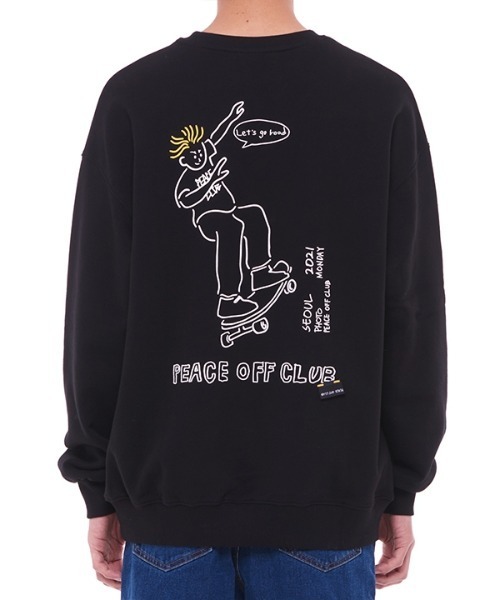 PEACE OFF CLUB（ピースオフクラブ）の「【PEACE OFF CLUB 】ボードボーイスウェットシャツ / Board_Boy ...