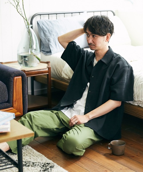 JOURNAL STANDARD relume(ジャーナルスタンダード レリューム)の「TEC PANAMA ショートスリーブシャツ(シャツ/ブラウス・メンズ・ブラック/ベージュ/アイボリー・MEDIUM/LARGE)」の19枚目の写真