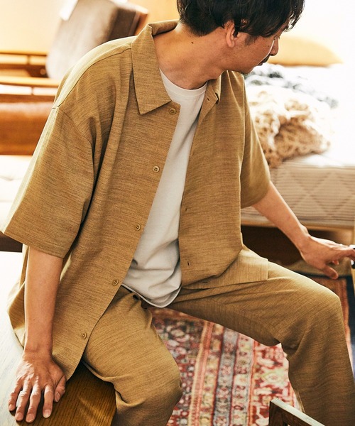 JOURNAL STANDARD relume(ジャーナルスタンダード レリューム)の「TEC PANAMA ショートスリーブシャツ(シャツ/ブラウス・メンズ・ブラック/ベージュ/アイボリー・MEDIUM/LARGE)」の18枚目の写真