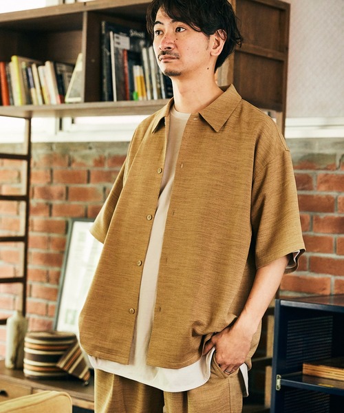 JOURNAL STANDARD relume(ジャーナルスタンダード レリューム)の「TEC PANAMA ショートスリーブシャツ(シャツ/ブラウス・メンズ・ブラック/ベージュ/アイボリー・MEDIUM/LARGE)」の22枚目の写真