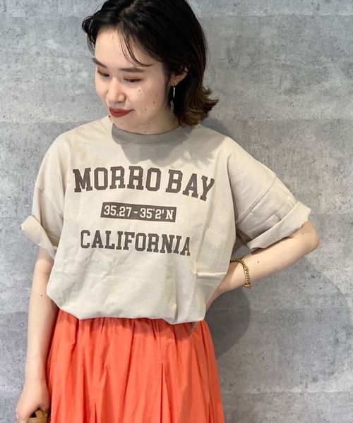 RIVE DROITE（リヴドロワ）の「リラクシーなサイズ感　MORRO BAYオーバーTシャツ（Tシャツ/カットソー・レディース・オフホワイト/ベージュ・FREE）」の4枚目の写真