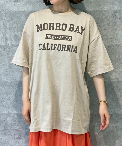 RIVE DROITE（リヴドロワ）の「リラクシーなサイズ感　MORRO BAYオーバーTシャツ（Tシャツ/カットソー・レディース・オフホワイト/ベージュ・FREE）」の3枚目の写真