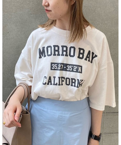 RIVE DROITE（リヴドロワ）の「リラクシーなサイズ感　MORRO BAYオーバーTシャツ（Tシャツ/カットソー・レディース・オフホワイト/ベージュ・FREE）」の8枚目の写真