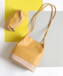 OSYAREVO（オシャレボ）の「異素材MIX レザー ショルダーバッグ（ハンドバッグ）」