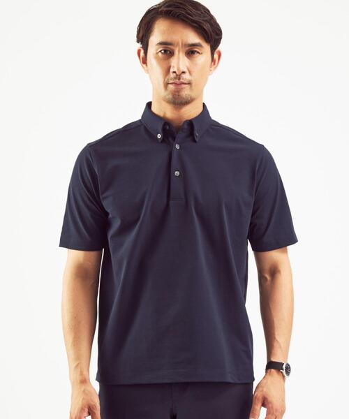 WORK TRIP OUTFITS GREEN LABEL RELAXING（ワークトリップアウトフィッツグリーンレーベル リラクシング）の「＜ 機能 / ストレッチ ＞ WTO ポロシャツ ＆ Tシャツ ＆ ポーチ 3点セット（ポロシャツ・メンズ・ホワイト/ブラック/ネイビー・MEDIUM/LARGE/SMALL/X-LARGE）」の16枚目の写真