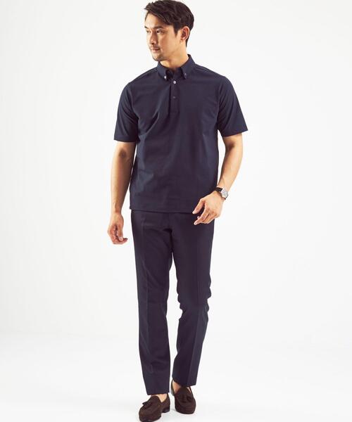 WORK TRIP OUTFITS GREEN LABEL RELAXING（ワークトリップアウトフィッツグリーンレーベル リラクシング）の「＜ 機能 / ストレッチ ＞ WTO ポロシャツ ＆ Tシャツ ＆ ポーチ 3点セット（ポロシャツ・メンズ・ホワイト/ブラック/ネイビー・MEDIUM/LARGE/SMALL/X-LARGE）」の17枚目の写真