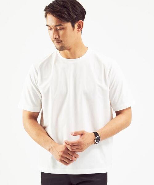 WORK TRIP OUTFITS GREEN LABEL RELAXING（ワークトリップアウトフィッツグリーンレーベル リラクシング）の「＜ 機能 / ストレッチ ＞ WTO ポロシャツ ＆ Tシャツ ＆ ポーチ 3点セット（ポロシャツ・メンズ・ホワイト/ブラック/ネイビー・MEDIUM/LARGE/SMALL/X-LARGE）」の8枚目の写真