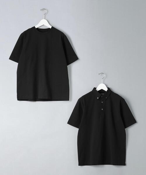 WORK TRIP OUTFITS GREEN LABEL RELAXING（ワークトリップアウトフィッツグリーンレーベル リラクシング）の「＜ 機能 / ストレッチ ＞ WTO ポロシャツ ＆ Tシャツ ＆ ポーチ 3点セット（ポロシャツ・メンズ・ホワイト/ブラック/ネイビー・MEDIUM/LARGE/SMALL/X-LARGE）」の20枚目の写真