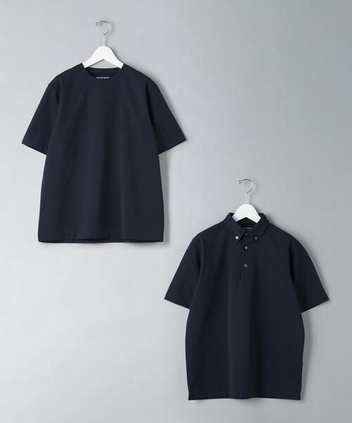 WORK TRIP OUTFITS GREEN LABEL RELAXING（ワークトリップアウトフィッツグリーンレーベル リラクシング）の「＜ 機能 / ストレッチ ＞ WTO ポロシャツ ＆ Tシャツ ＆ ポーチ 3点セット（ポロシャツ・メンズ・ブラック/ホワイト/ネイビー・SMALL/MEDIUM/LARGE/X-LARGE）」の9枚目の写真