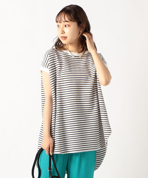 fredy repit（フレディレピ）の「ワッフルバックオープンフレンチTシャツ（Tシャツ/カットソー・レディース・ブルー系その他3/ブラック系その他3/ホワイト系その他4/グリーン系その他3・38）」の21枚目の写真