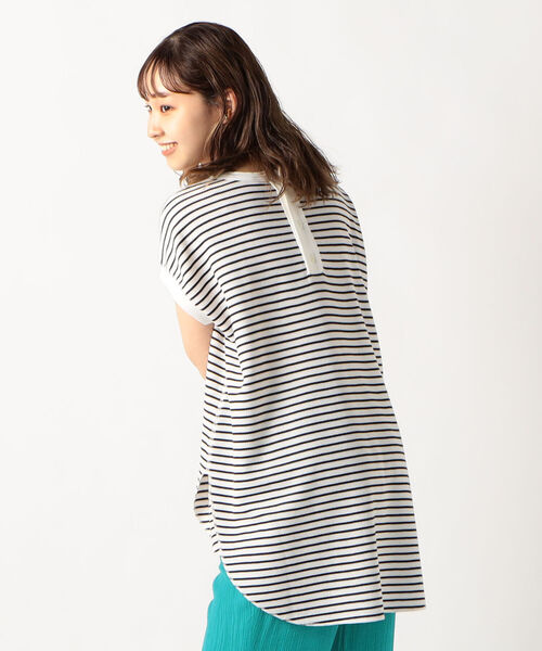 fredy repit（フレディレピ）の「ワッフルバックオープンフレンチTシャツ（Tシャツ/カットソー・レディース・ブルー系その他3/ブラック系その他3/ホワイト系その他4/グリーン系その他3・38）」の12枚目の写真