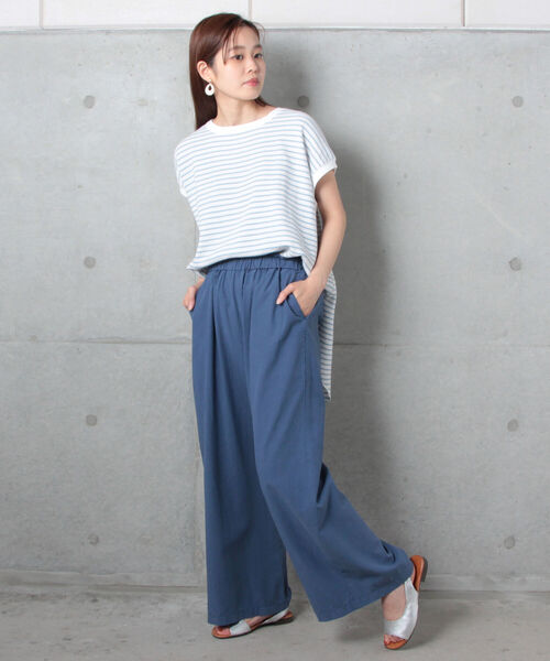 fredy repit（フレディレピ）の「ワッフルバックオープンフレンチTシャツ（Tシャツ/カットソー・レディース・ブルー系その他3/ブラック系その他3/ホワイト系その他4/グリーン系その他3・38）」の18枚目の写真