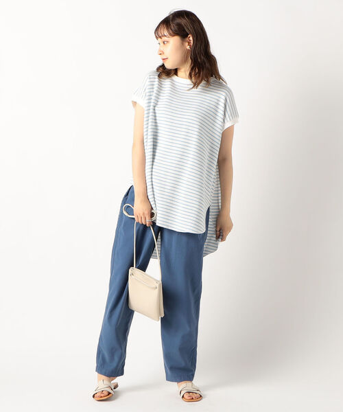 fredy repit（フレディレピ）の「ワッフルバックオープンフレンチTシャツ（Tシャツ/カットソー・レディース・ブルー系その他3/ブラック系その他3/ホワイト系その他4/グリーン系その他3・38）」の15枚目の写真