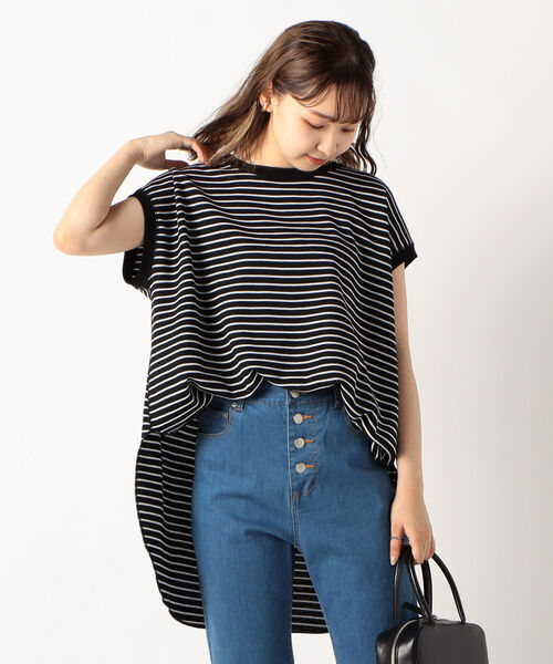 fredy repit（フレディレピ）の「ワッフルバックオープンフレンチTシャツ（Tシャツ/カットソー・レディース・ブルー系その他3/ブラック系その他3/ホワイト系その他4/グリーン系その他3・38）」の14枚目の写真