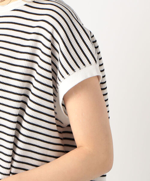 fredy repit（フレディレピ）の「ワッフルバックオープンフレンチTシャツ（Tシャツ/カットソー・レディース・ブルー系その他3/ブラック系その他3/ホワイト系その他4/グリーン系その他3・38）」の8枚目の写真