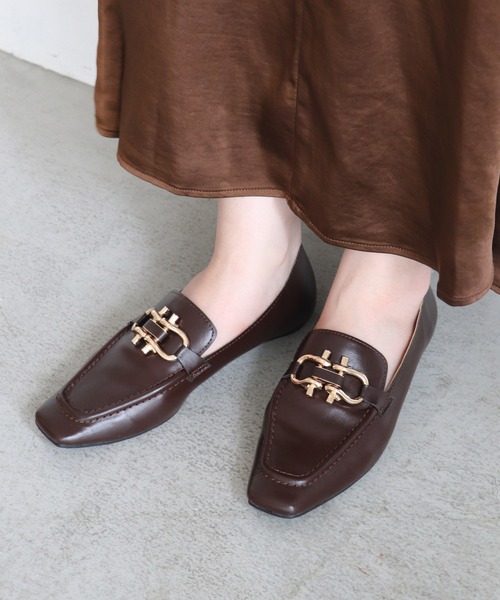 EVOL(イーボル)の「21秋冬新作【EVOL】ビッドスクエアローファー IR9641(ローファー・レディース・ブラック/ブラウン/アイボリー/ベージュ・22.5cm/23.5cm/24.5cm/23.0cm/24.0cm/25.0cm)」の10枚目の写真