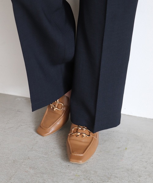 EVOL(イーボル)の「21秋冬新作【EVOL】ビッドスクエアローファー IR9641(ローファー・レディース・ブラック/ブラウン/アイボリー/ベージュ・22.5cm/23.5cm/24.5cm/23.0cm/24.0cm/25.0cm)」の7枚目の写真