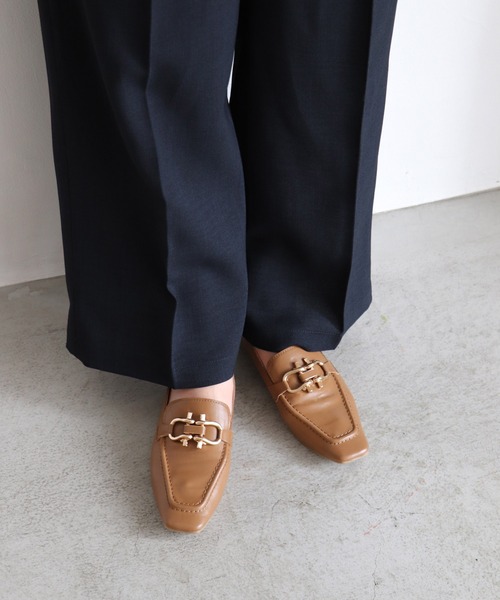 EVOL(イーボル)の「21秋冬新作【EVOL】ビッドスクエアローファー IR9641(ローファー・レディース・ブラック/ブラウン/アイボリー/ベージュ・22.5cm/23.5cm/24.5cm/23.0cm/24.0cm/25.0cm)」の8枚目の写真