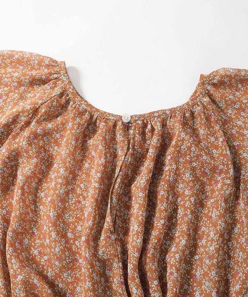 Crisp（クリスプ）の「フラワーシフォンプリーツワンピース（ワンピース・レディース・ネイビー/ブラウン・FREE）」の10枚目の写真