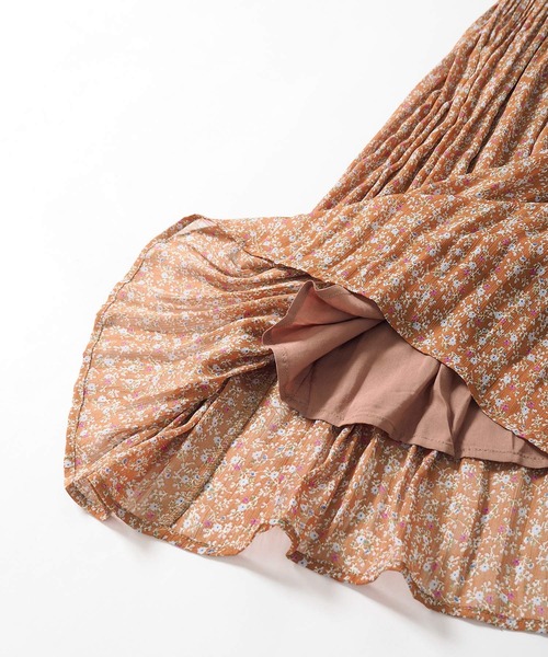 Crisp（クリスプ）の「フラワーシフォンプリーツワンピース（ワンピース・レディース・ネイビー/ブラウン・FREE）」の13枚目の写真