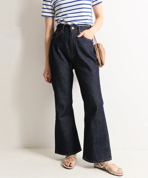 SLOBE IENA（スローブイエナ）の「LE DENIM フレアパンツ【洗濯機使用可能】◆（デニムパンツ・レディース・ネイビー/ブルー系その他・40/38/36）」の14枚目の写真