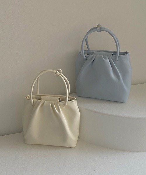 LA VORAGINE（ラ ヴォラジネ）の「スクエア　コンパクトショルダーバッグ/ハンドバッグ（ハンドバッグ・レディース・ホワイト/ネイビー/イエロー/ブラック・FREE）」の11枚目の写真