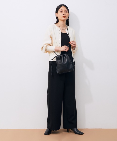 ADAM ET ROPE'(アダムエロペ)の「【WEB限定】ブロードリブカーディガン(カーディガン/ボレロ・レディース・グリーン/スミクロ/キナリ・FREE)」の6枚目の写真