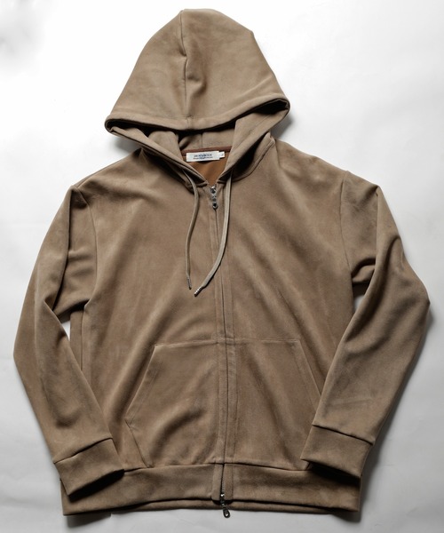 UNION STATION（ユニオンステーション）の「フェイクスエードポンチジップアップパーカ（パーカー・メンズ・ブラック/ベージュ/オフホワイト/ブルー・LL/S/M/L）」の8枚目の写真