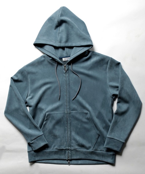 UNION STATION（ユニオンステーション）の「フェイクスエードポンチジップアップパーカ（パーカー・メンズ・ブラック/ベージュ/オフホワイト/ブルー・LL/S/M/L）」の7枚目の写真