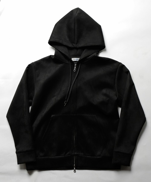 UNION STATION（ユニオンステーション）の「フェイクスエードポンチジップアップパーカ（パーカー・メンズ・ブラック/ベージュ/オフホワイト/ブルー・LL/S/M/L）」の6枚目の写真