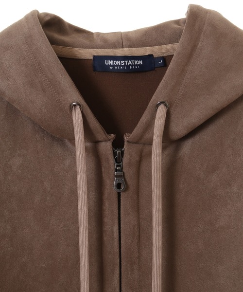 UNION STATION（ユニオンステーション）の「フェイクスエードポンチジップアップパーカ（パーカー・メンズ・ブラック/ベージュ/オフホワイト/ブルー・LL/S/M/L）」の18枚目の写真