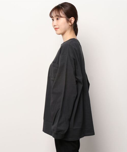 Goodwear(Since1983)(グッドウェア)の「Goodwear/グッドウェア ロングスリーブポケットTEEビッグ LONGSLEEVE POCKET TEE BIG(Tシャツ/カットソー・レディース・ホワイト/パープル/ナチュラル/スミクロ・XXL)」の19枚目の写真