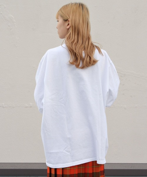 Goodwear(Since1983)(グッドウェア)の「Goodwear/グッドウェア ロングスリーブポケットTEEビッグ LONGSLEEVE POCKET TEE BIG(Tシャツ/カットソー・レディース・ホワイト/パープル/ナチュラル/スミクロ・XXL)」の7枚目の写真