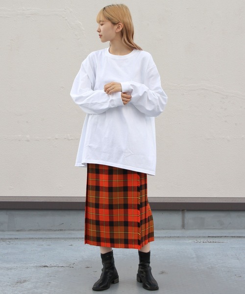 Goodwear(Since1983)(グッドウェア)の「Goodwear/グッドウェア ロングスリーブポケットTEEビッグ LONGSLEEVE POCKET TEE BIG(Tシャツ/カットソー・レディース・ホワイト/パープル/ナチュラル/スミクロ・XXL)」の8枚目の写真