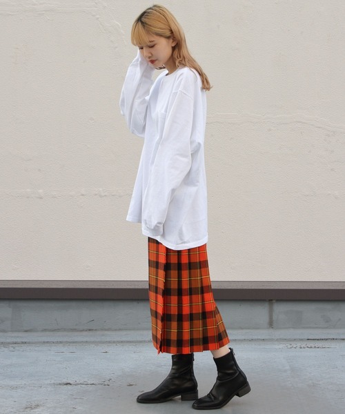 Goodwear(Since1983)(グッドウェア)の「Goodwear/グッドウェア ロングスリーブポケットTEEビッグ LONGSLEEVE POCKET TEE BIG(Tシャツ/カットソー・レディース・ホワイト/パープル/ナチュラル/スミクロ・XXL)」の9枚目の写真