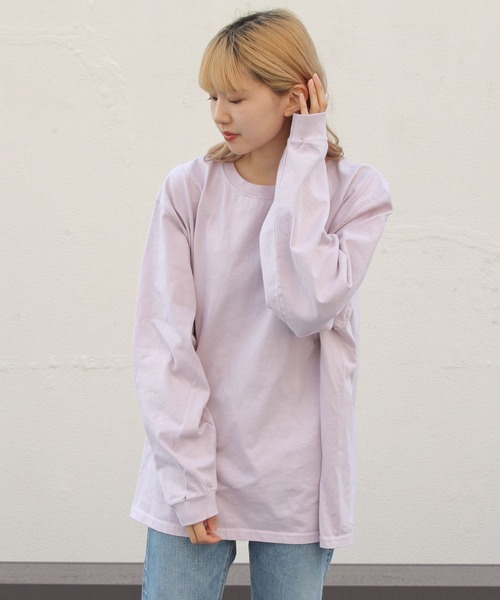 Goodwear(Since1983)(グッドウェア)の「Goodwear/グッドウェア ロングスリーブポケットTEEビッグ LONGSLEEVE POCKET TEE BIG(Tシャツ/カットソー・レディース・ホワイト/パープル/ナチュラル/スミクロ・XXL)」の15枚目の写真