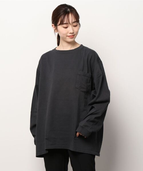 Goodwear(Since1983)(グッドウェア)の「Goodwear/グッドウェア ロングスリーブポケットTEEビッグ LONGSLEEVE POCKET TEE BIG(Tシャツ/カットソー・レディース・ホワイト/パープル/ナチュラル/スミクロ・XXL)」の18枚目の写真