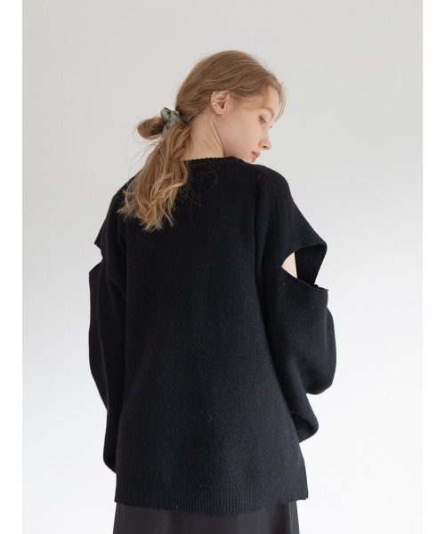 Ayla(アイラ)の「cut design sweater(ニット/セーター・レディース・ホワイト/ブラック・FREE)」の18枚目の写真