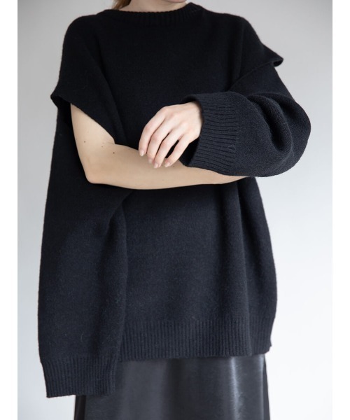 Ayla(アイラ)の「cut design sweater(ニット/セーター・レディース・ホワイト/ブラック・FREE)」の12枚目の写真