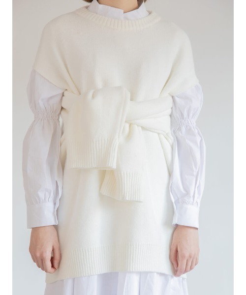 Ayla(アイラ)の「cut design sweater(ニット/セーター・レディース・ホワイト/ブラック・FREE)」の9枚目の写真