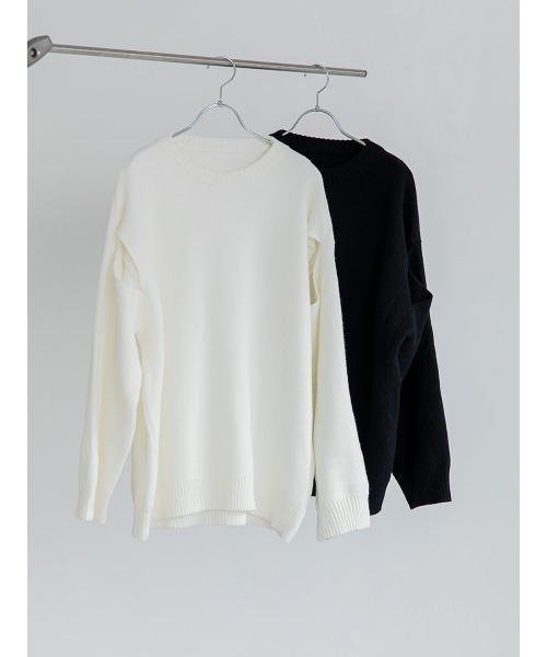 Ayla(アイラ)の「cut design sweater(ニット/セーター・レディース・ホワイト/ブラック・FREE)」の15枚目の写真